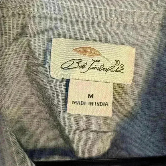 Bob Timberlake men's medium short sleeve button down shirt striped 100%cotton - Picture 2 of 5